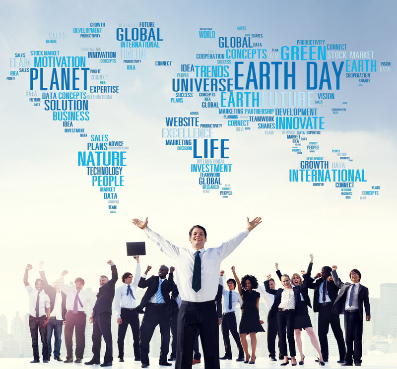 地球日环境全球增长保护概念