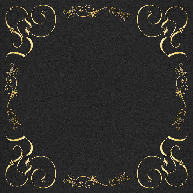 金丝花边边框psd