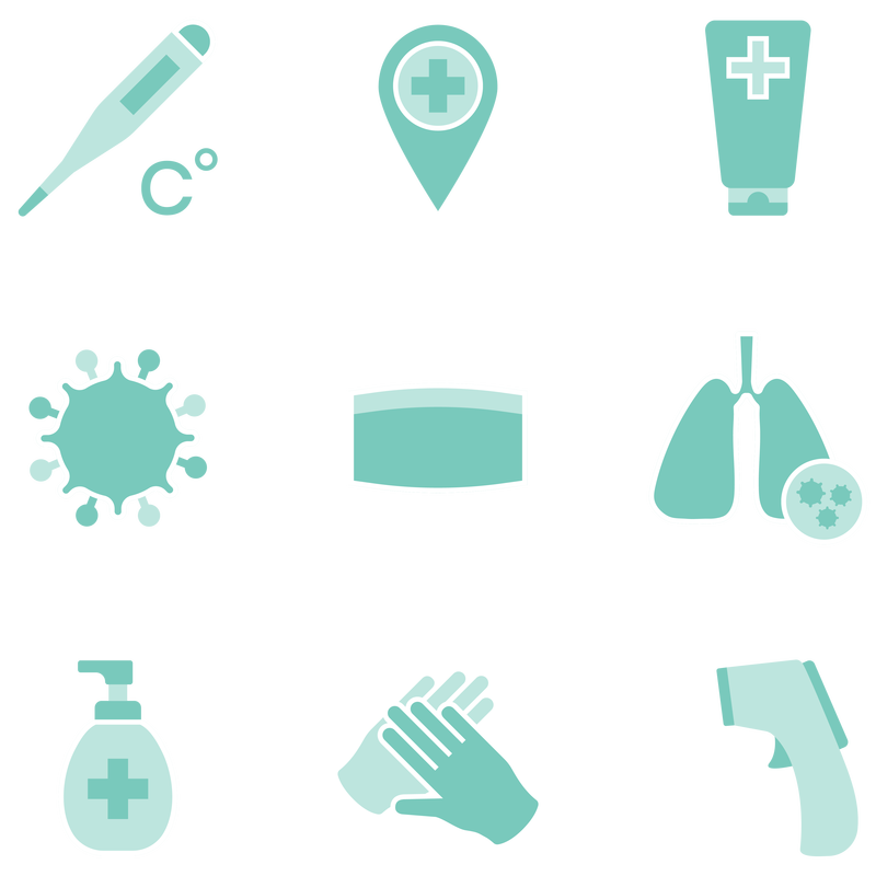 冠状病毒医疗设备元件组透明png