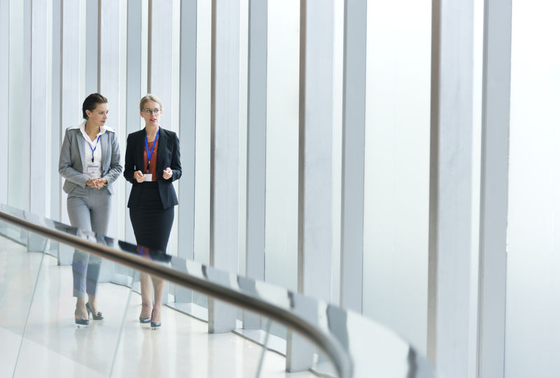 两个女商人在一起工作