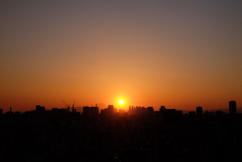 东京城的日落