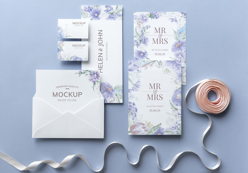 婚礼请柬套装卡片模型