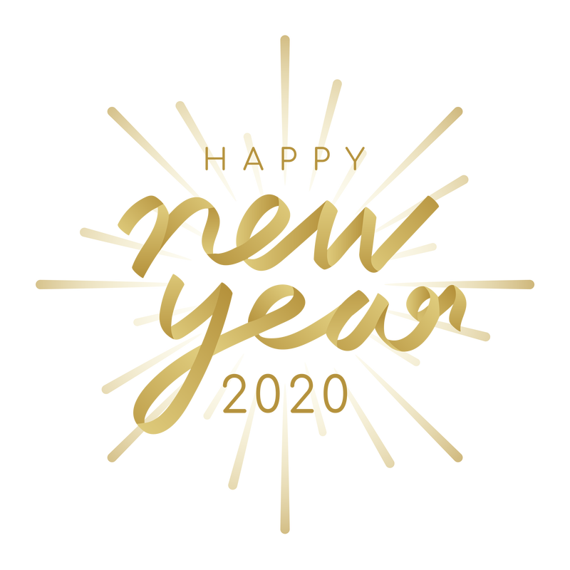 2020年新年快乐透明背景png