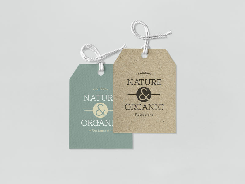 一对时尚标签标签模型