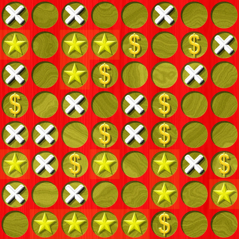 Tic-Tac-Toe木板产生无缝纹理