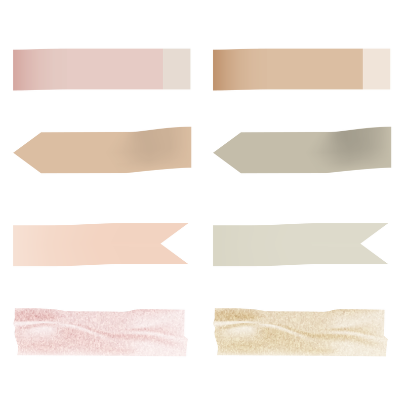 彩色粘性横幅集合社交广告模板透明png