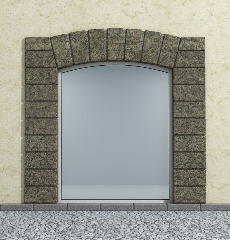 现代空旷的店面大窗户