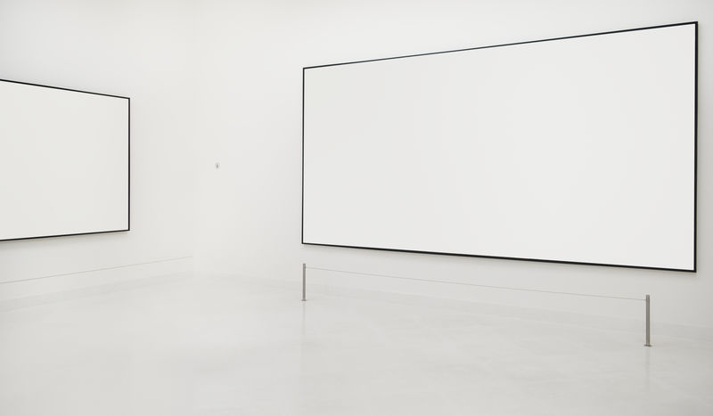 美术馆模型框架中的空白