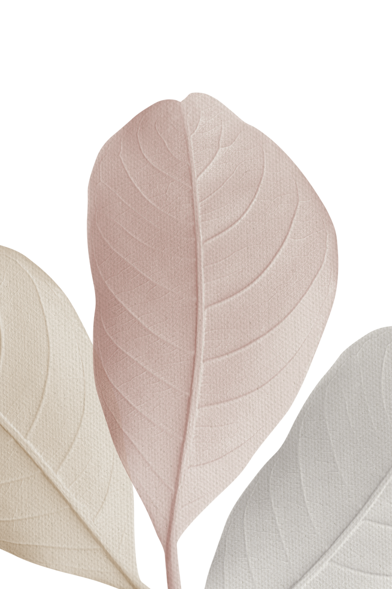 粉彩树叶纹理设计元素特写