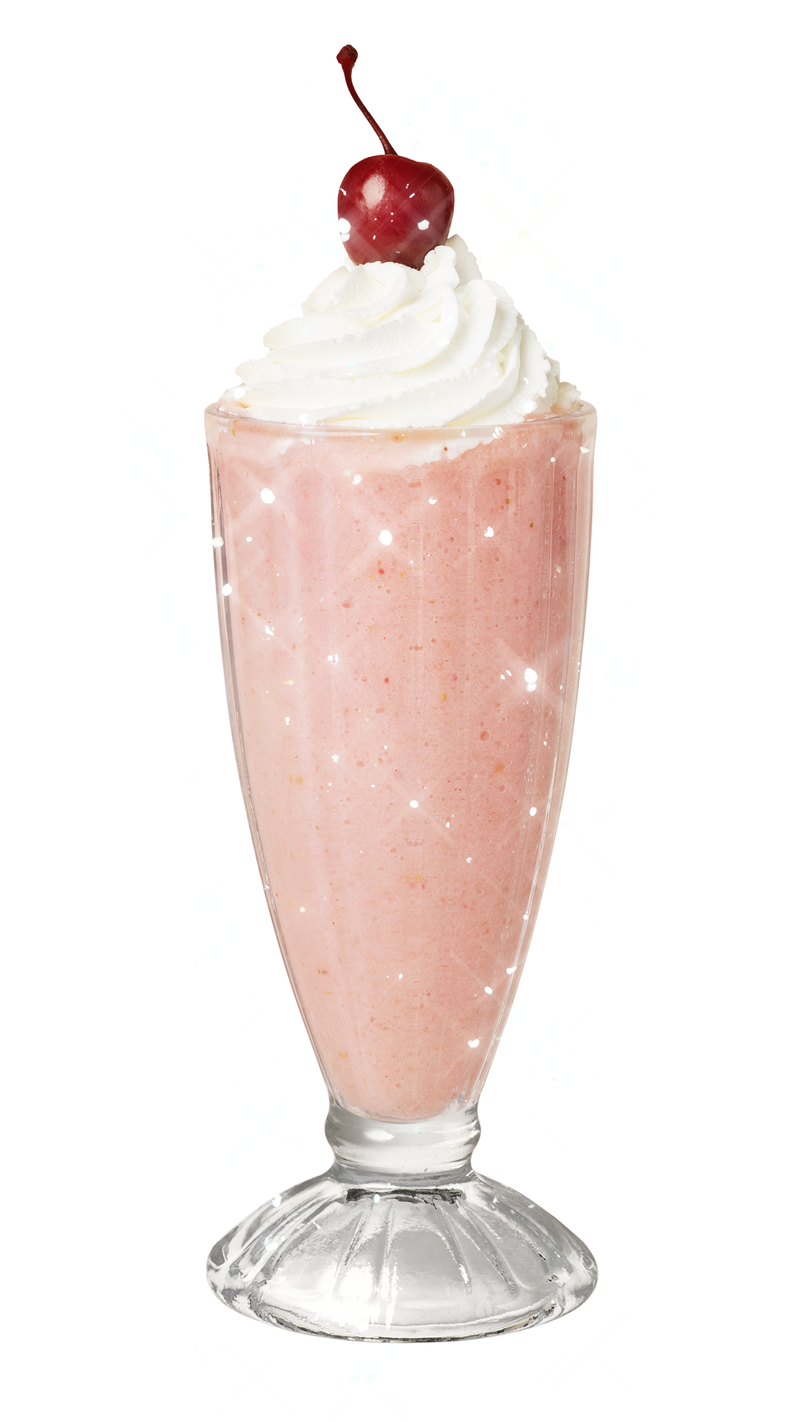 草莓奶昔闪光贴纸