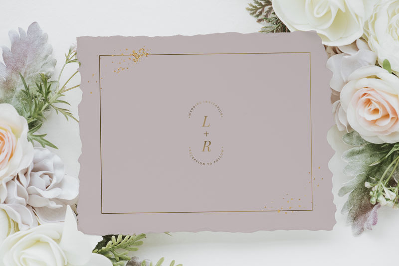 植物婚礼请柬模型