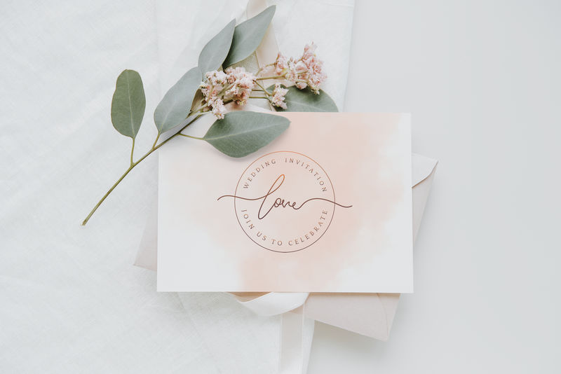 植物婚礼请柬模型