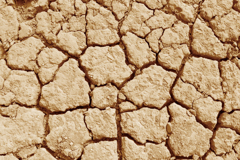 湖床因干旱干涸