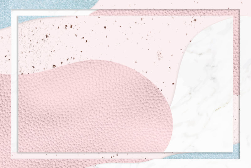 粉红色和蓝色拼贴纹理背景向量上的帧