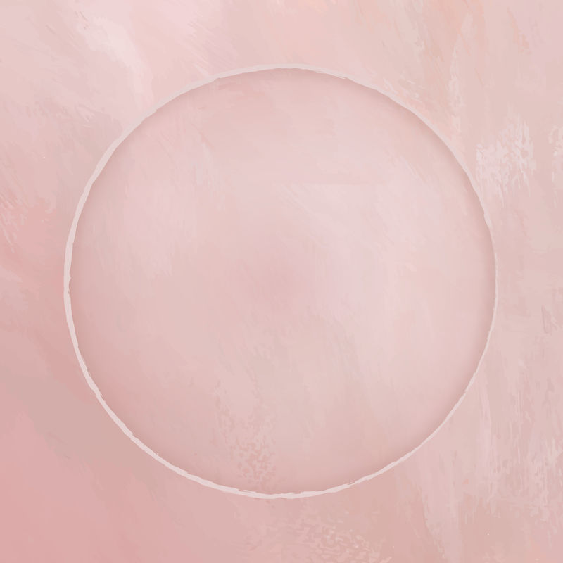 粉红色背景向量上的圆形帧