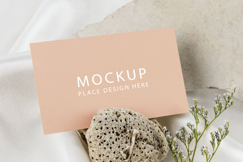 粉色空白名片模型