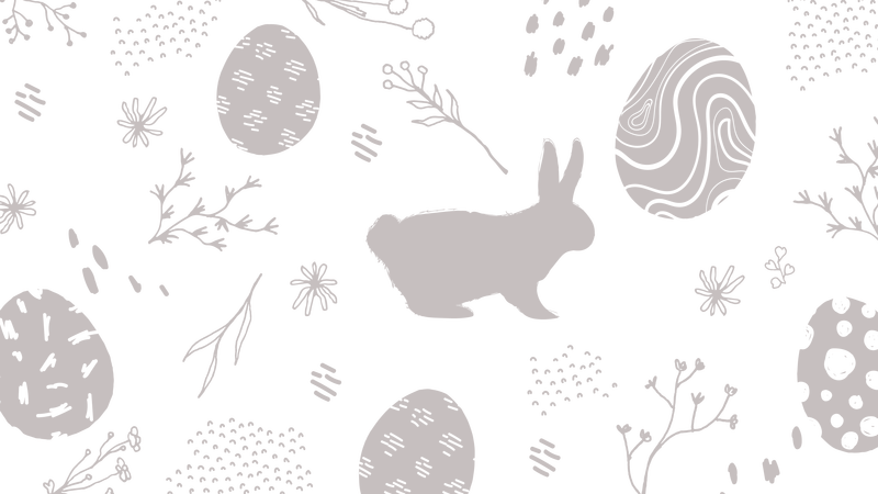 中性灰色复活节图案透明png