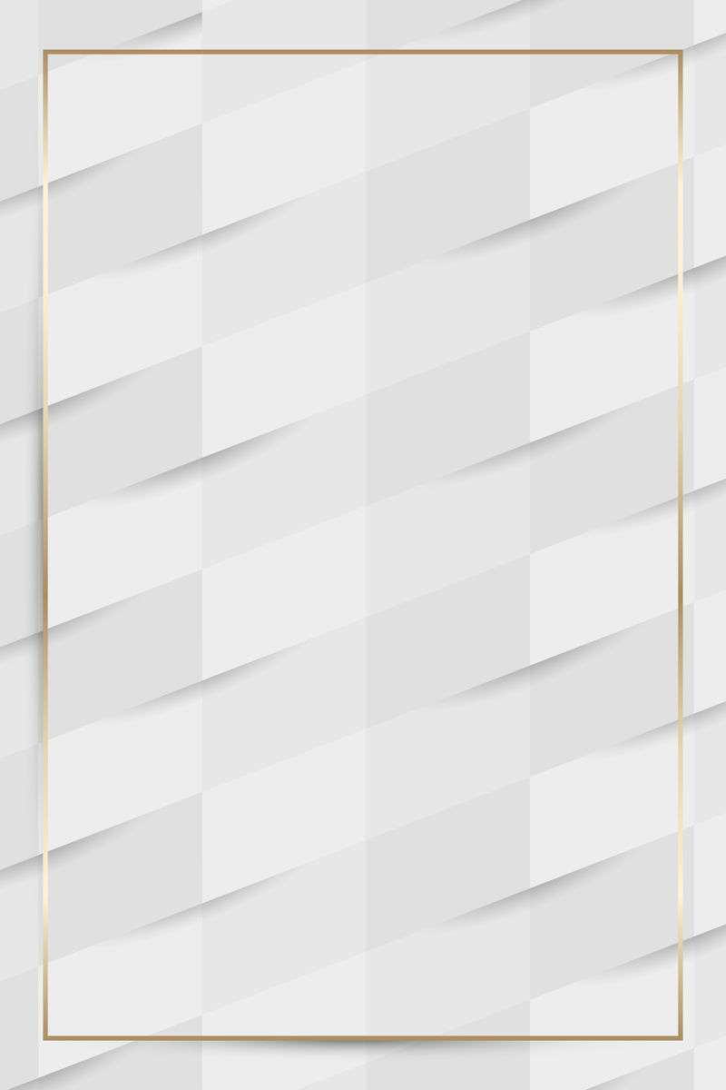 白色无缝编织图案背景向量上的金色边框