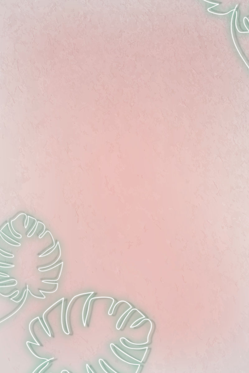 霓虹灯Monstera deliciosa或瑞士奶酪叶模型设计插图