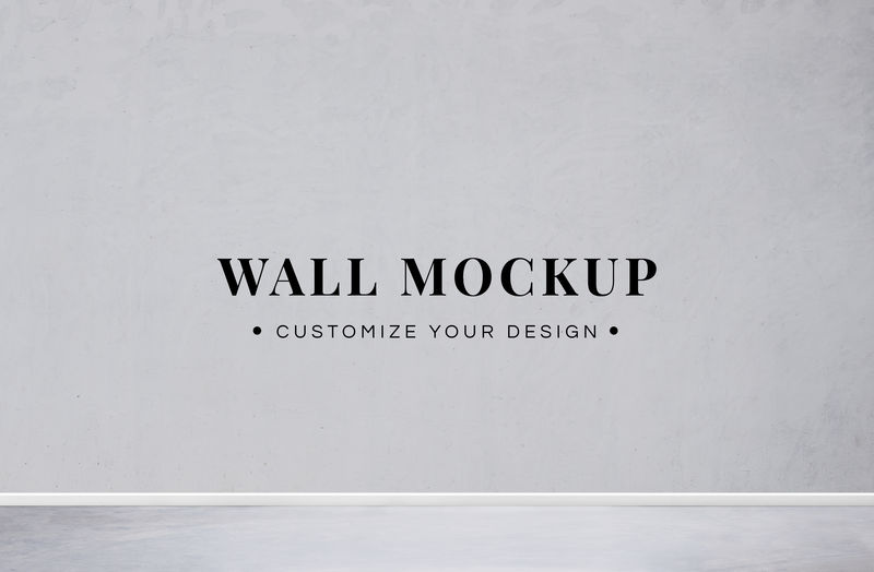 灰色空白混凝土墙模型