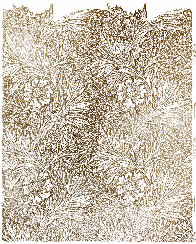 万寿菊墙纸复古设计由威廉·莫里斯原创作品混合而成