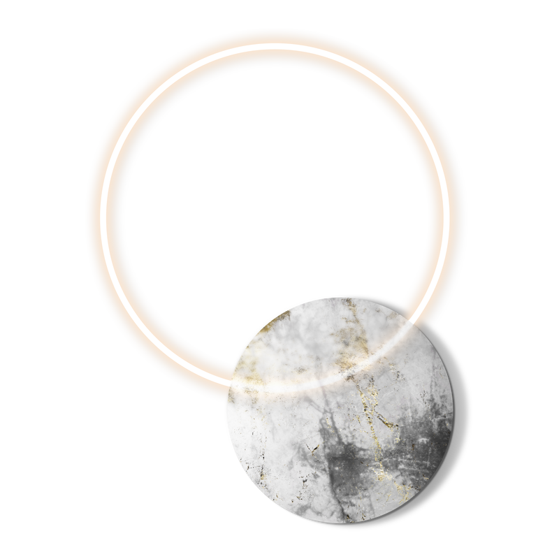 圆形LED灯大理石徽章透明png