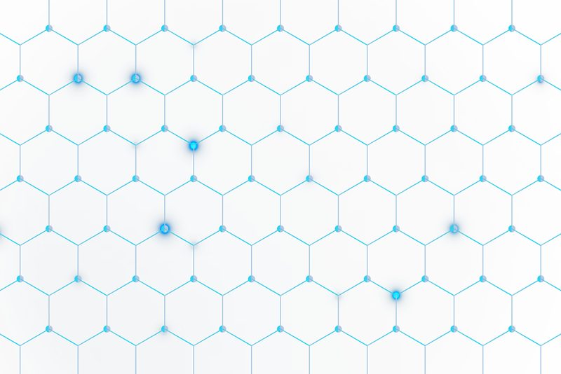 蜂巢图案蓝色背景层