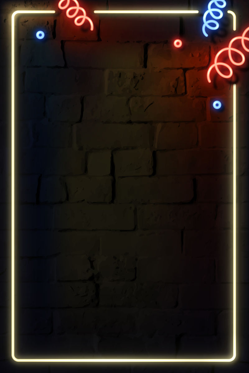 空白节日霓虹灯框架设计矢量