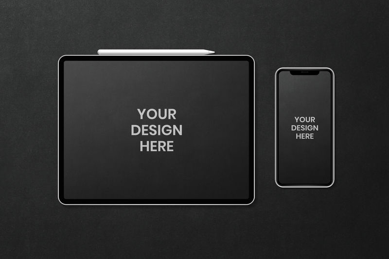 空白数字设备屏幕模型