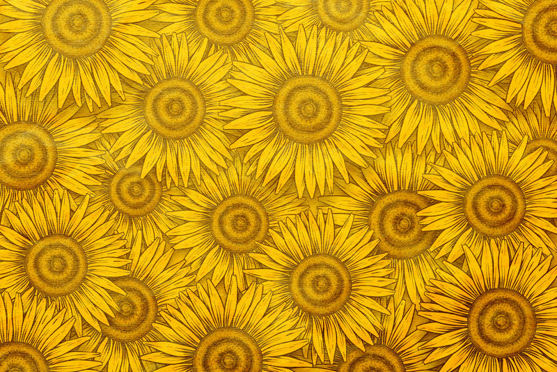 手绘向日葵背景设计资源