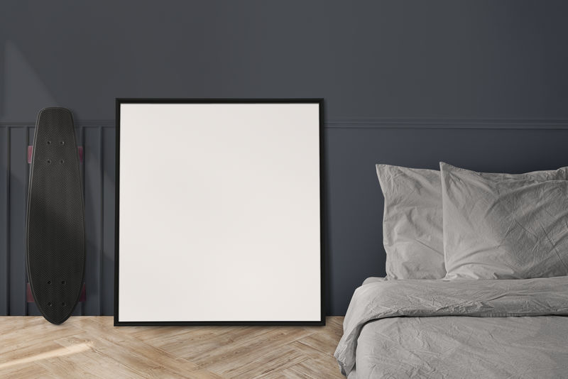 卧室里的相框模型