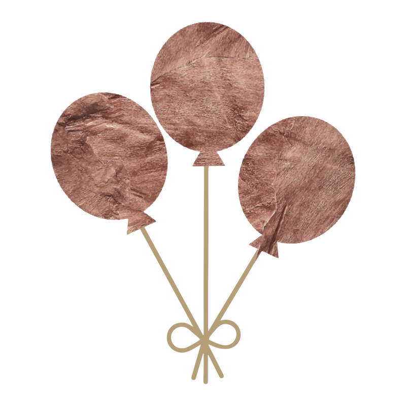 新年气球在透明纸上涂鸦