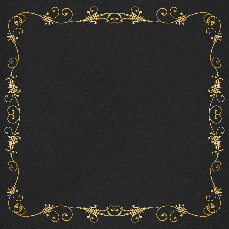 金丝花边边框psd