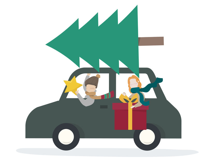 准备圣诞节的人们