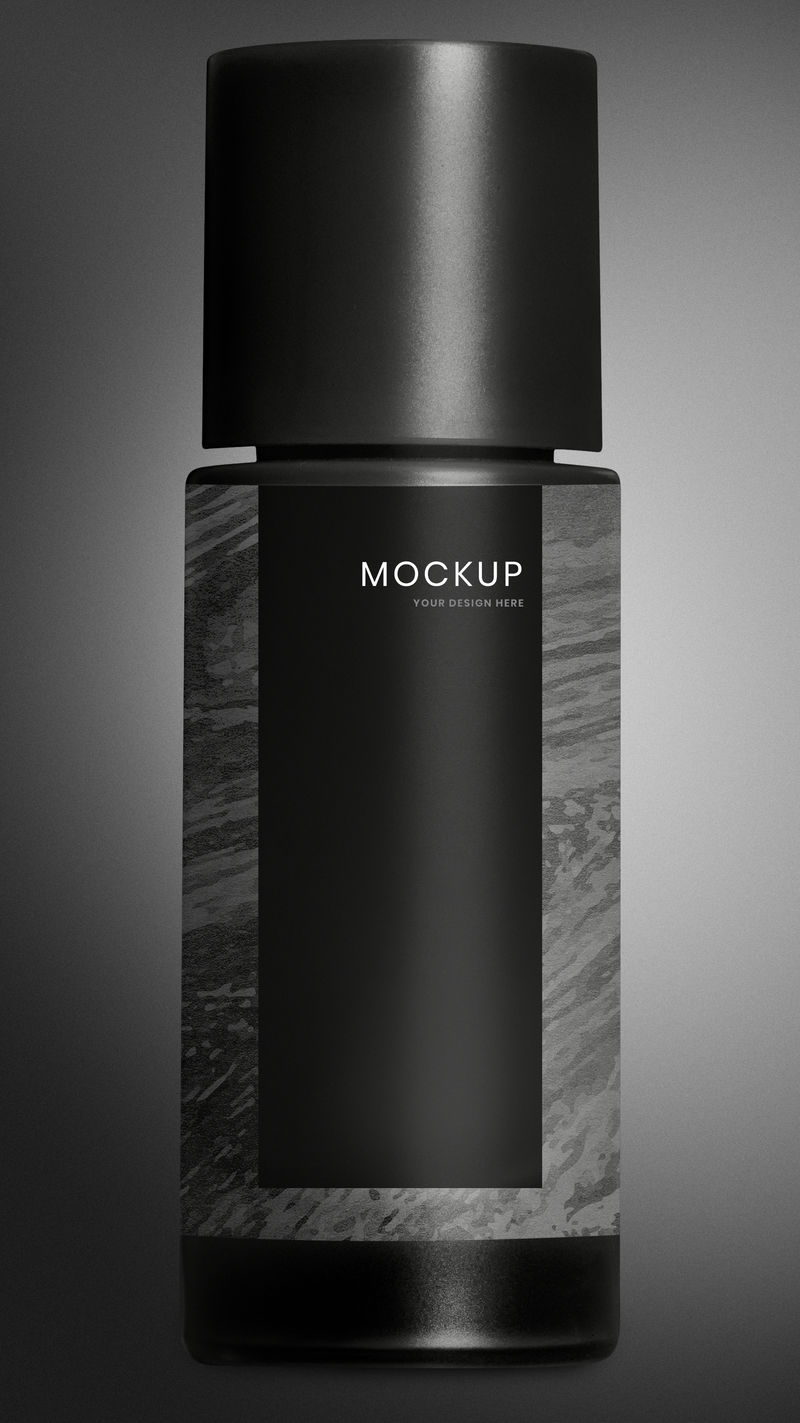 黑色美容护理瓶模型