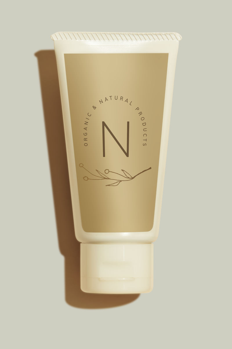 有机米色美容管模型