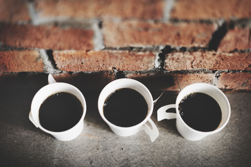 纸杯咖啡鸟瞰图