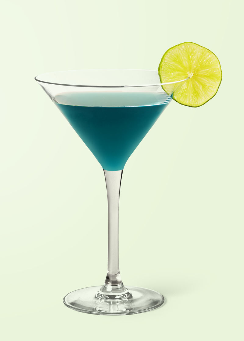 热带蓝色泻湖鸡尾酒背景模型