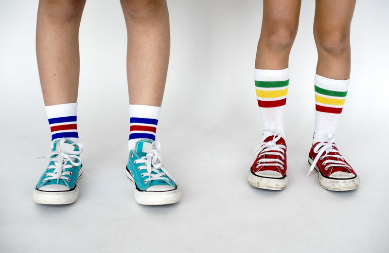 儿童腿部帆布鞋运动鞋现代酷时尚