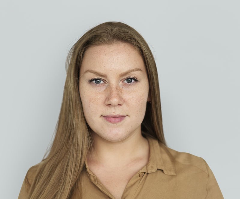 工作室的人拍摄肖像隔离