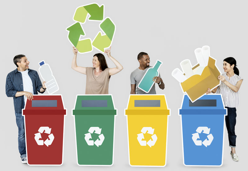 具有回收理念的多元化人群