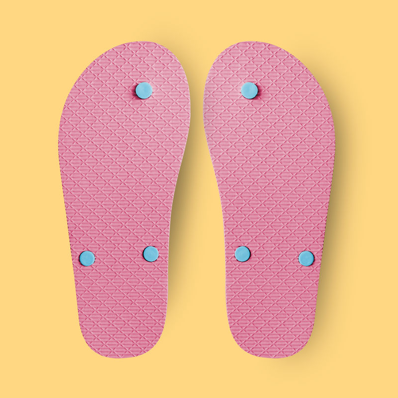 粉色人字拖psd凉鞋底模型