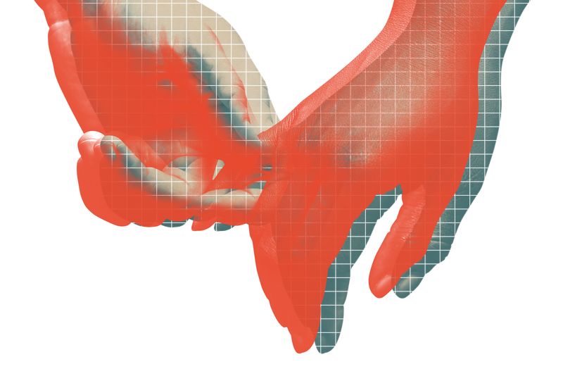 霓虹橙手拿着png特写镜头