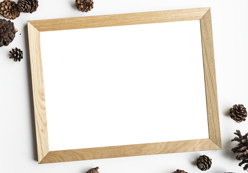 木制圣诞相框png模型