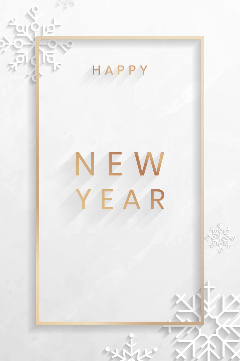 矩形新年帧向量