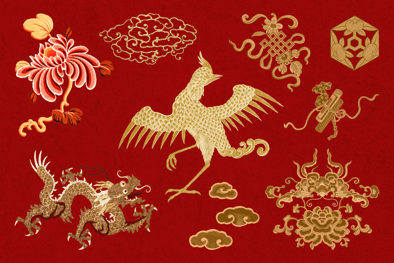 东方中国艺术psd动物金饰品收藏