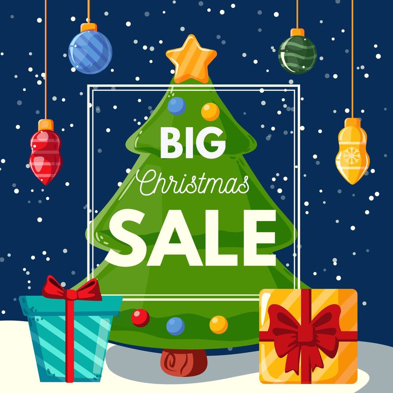 矢量圣诞节销售