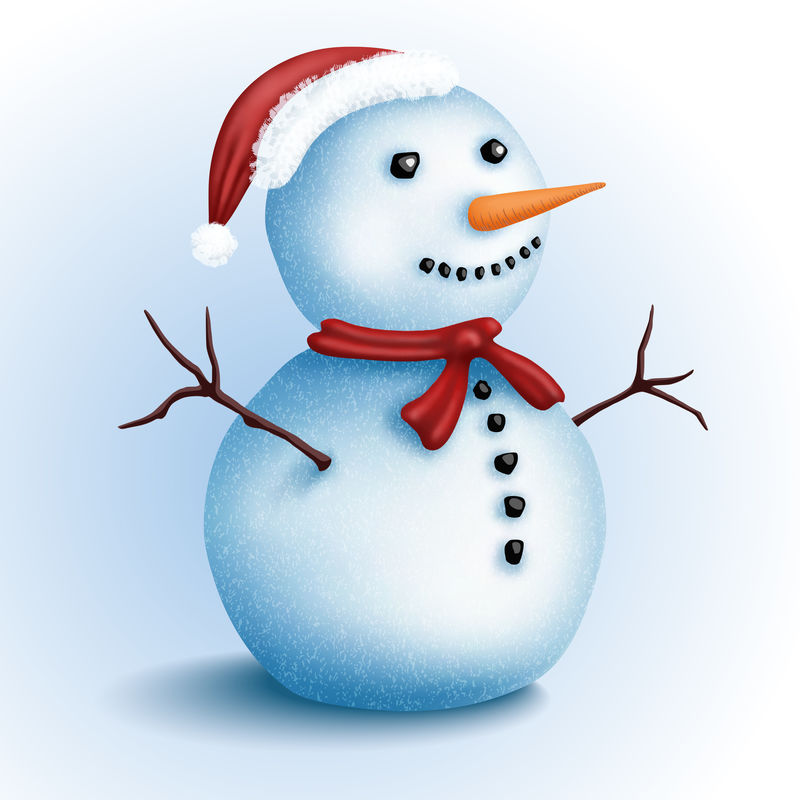 矢量圣诞雪人