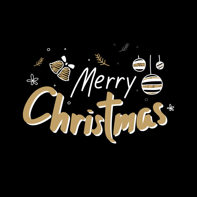 圣诞快乐问候语排版风格