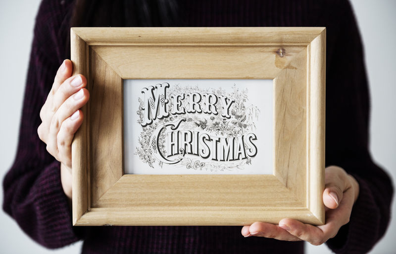 圣诞卡手绘照片